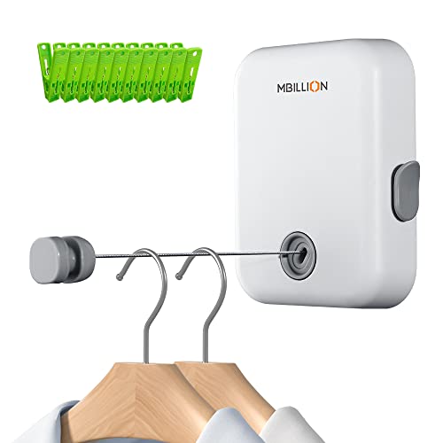 Mbillion Retractable Heavy-Duty Clothesline for Drying Laundry