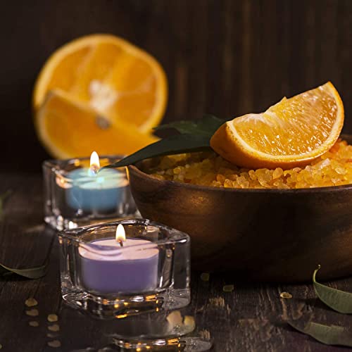 Calm Life Soy Wax Tealight Candles, Natural Vanilla Scented Tea Lights, 12 Packs Bulk Mini Green Colored Tea Lite Candles In Clear Cups #TOP3