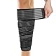 YUXIANLB 2 Stück Elastische Wadenkompressionsbandage Beinkompressionsbandage für Männer Frauen Schwarze Kompressionsbandagen für Beine Stabilisierende Bänder Gelenkschmerzen Port Verstellbar