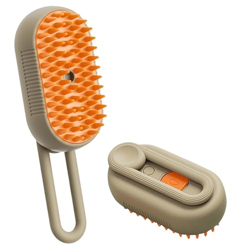 Image of Cat Steam Brush - Spray Design, 3 in 1 Cat Steamy Brush with Steamer, Pet Spray Hair Comb, Steam Brush for Dogs - Suitable for All Pets -Pet Spray Hair Comb (coffee)