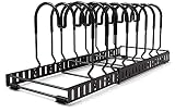 BBLHOME Pots and Pans Organizer 10 Adjustable Dividers Pot Lid Organizer Rack, Expandable Pan Holder