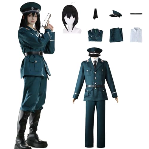 Wigbiu Anime SPY×FAMILY Yuri Briar Disfraz de Cosplay para Niños Adultos Hombres Traje con Peluca Gorro Accesorios Traje Completo Halloween Navidad Carnaval Juego de Simulación Uniforme (XL)