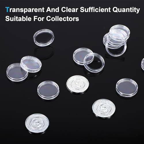 300 cápsulas herméticas para monedas de 20mm miniatura 6