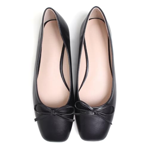 Image of Dear Time Women's Casual Foldable Ballet Flats Square Toe Ballerina Flats Shoes Comfortable
