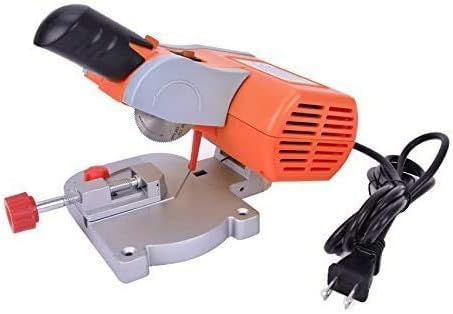 Mini Cut-off Miter Saw for Cutting Metal Wood Plastic Arts & Crafts, 110V Benchtop Cut Off Miter Power Saw Tool with 2" Blade 1/2" Cutting Depth Meter