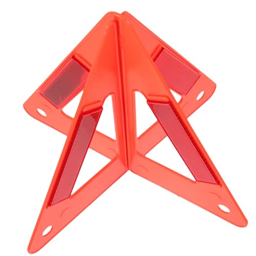 MOTHNUR Triangolo Segnaletico Riflettente Emergenza Auto e Resistente Supporto Tripode Portatile per Sicurezza Segnale Avvertimento Omologato per Guasti e Incidente