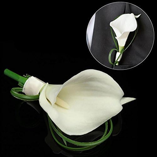 YaoHome Calla Corsage flowers Rose Groom suit men Boutonniere wedding accessories decor