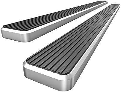 Eboard Running Board 5" Silver Compatible with Ram 1500 2009-2018 Crew Cab & Ram 2500 3500 2010-2023 (Nerf Bar Side Steps Side Bars)