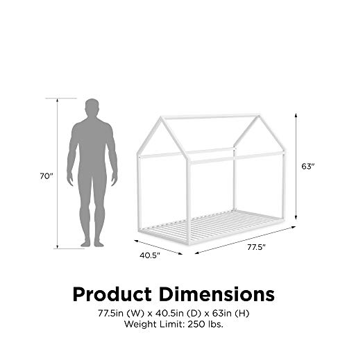 Little Seeds Rowan Valley Skyler Kids Metal House, Twin Size Frame, White Bed (Da4037119Ls) #TOP5