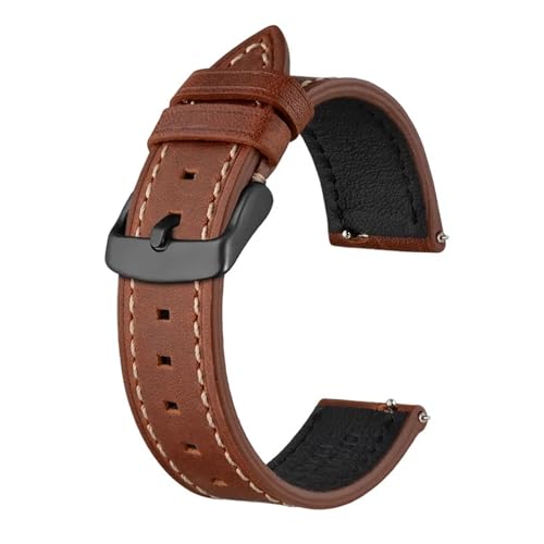 Bracelet montre à dégagement rapide 22mm avec boucle noire amovible sécurisée