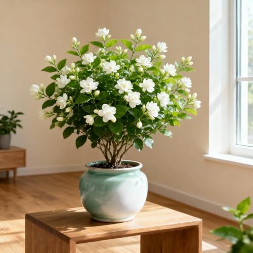 Jasmine Flower Plant – Live 14–18 Inch White Jasmine Flower Seedling (1 Plant per Pack), Fast-Growing Fragrant Indoor/Outdoor Blooming Vine for Balcony, Office & Garden Decor - 5