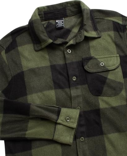 Bobcat Boys' Long Sleeve Button Down Shirt - Soft Micro Polar Woven Plaid Flannel Shirt for Boys (Sizes: 8-18)3