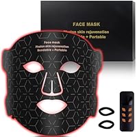 Máscara LED Facial 4 Modos,Mascara de Luz Rostro 5 Timers,