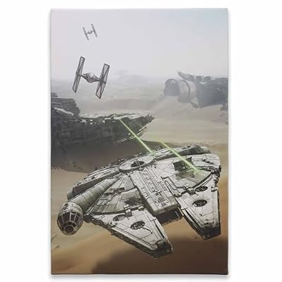 Open Road Brands Disney Star Wars Millennium Falcon Desert Scene - Lienzo decorativo para pared, diseño clásico de Star Wars para el hogar | Ya disponible en tu tienda friki favorita! En mundofriki.es! Open Road Brands Disney Star Wars Millennium Falcon Desert Scene - Lienzo decorativo para pared, diseño clásico de Star Wars para el hogar | Ya disponible en tu tienda friki favorita! En mundofriki.es!
