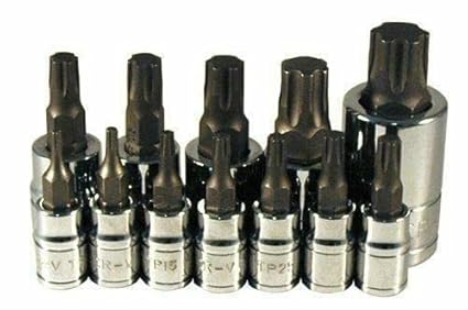 ARC-POWER for 12 PC TP Lobe Star Plus Torx Tork Bit Socket Tool Set