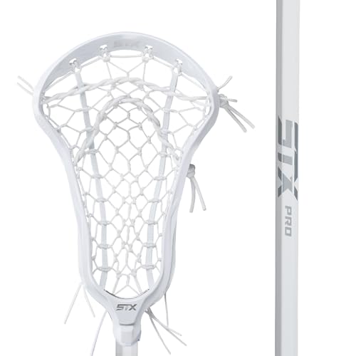 STX Aria Pro-M Women's Complete Lacrosse Stick- Strung with Lock Pocket, White