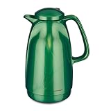 ROTPUNKT Isolierkanne 227 Bella 1,5 l | Zweifunktions-Drehverschluss | BPA-frei - gesundes Trinken | Made in Germany | Warm + Kalthaltung | Glaseinsatz | Shiny Jade