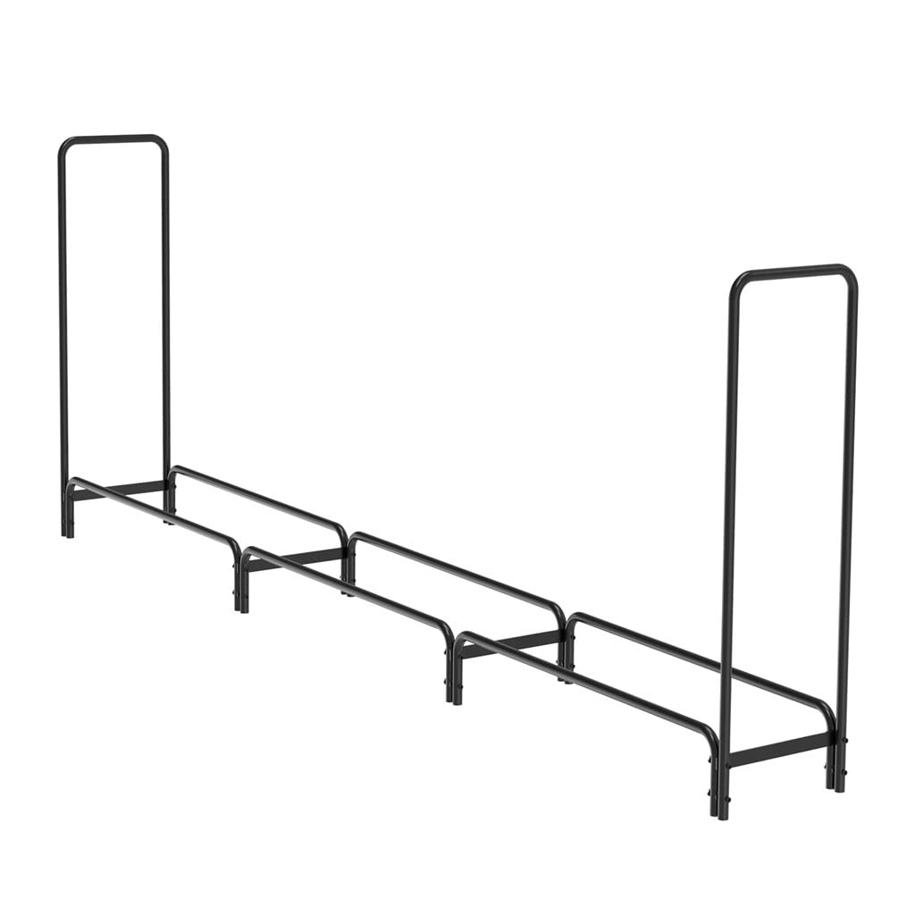 MKYOKO Outdoor Fire Wood Log Rack Fireplace Firewood Pile Storage Racks Patio Deck Metal Holder Stand (As Show one Size) (As Show one Size)