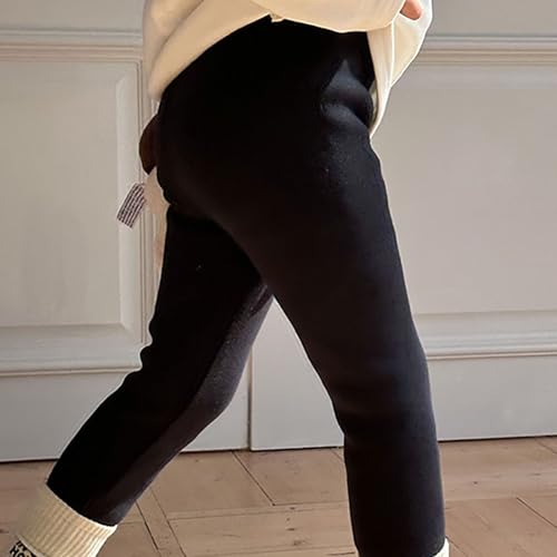 Warm Leggings for Girl Toddler Kids Baby Girls Cotton Thick Fleece Lined Warm Leggings Pantihose Stretchy Basic Ninth4