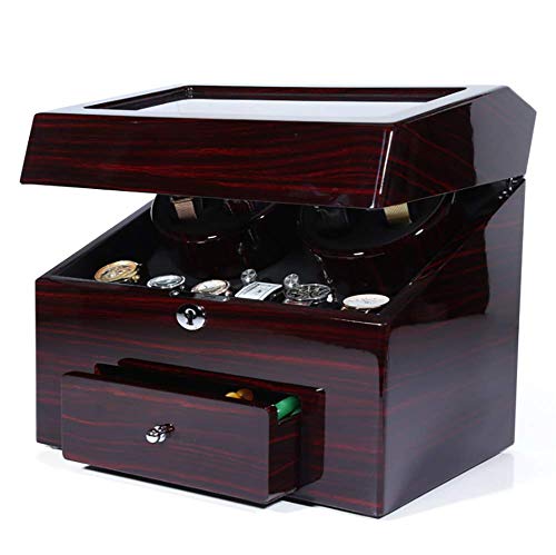 Bobinador de relojes automático para 10 piezas con acabado de piano de lujo y 5 modos