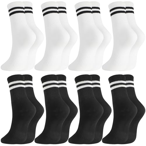 Image of Zuimei 8 Pairs Ladies Socks for Sport Leisure, Breathable Cotton Socks