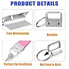OFCOX Key Fob Hardware Set 50pcs 1 inch with Installation Pliers Tool for Wristlet Keychain Key Lanyard Making Supplies for Purse Straps Crafting DIY #3