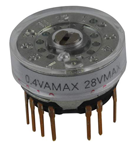 MRF206 - Rotary Switch, 6 Position, 2 Pole, 30 ?, 100 mA, 28 V, MR Series (Pack of 2) (MRF206)