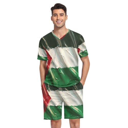 Camisa de pijama para hombre GuoChe transpirable contra el calor nocturno Palestina