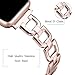 OULUCCI Bands Compatible Apple Watch Bands 41mm 40mm 38mm Women Iwatch Rose Gold Series 9 8 7 6 5 4 3 2 1, D-Shape apple watch bands for women