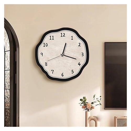 Horloge murale silencieuse 40cm au style crème au beurre pour préserver le calme de votre salon