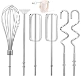 Sinbana Handmixer Aufsatz Set, Bestehend aus 2 Turbo-Rührbesen 1 Schneebesen 2 Knethaken und 1 Mixstab Kompatibel mit KHM3 KHM5 KHM7210 KHM7 KHM512 KHM9 KHM312 KHM926 KHM920 KHM53 und KHM720