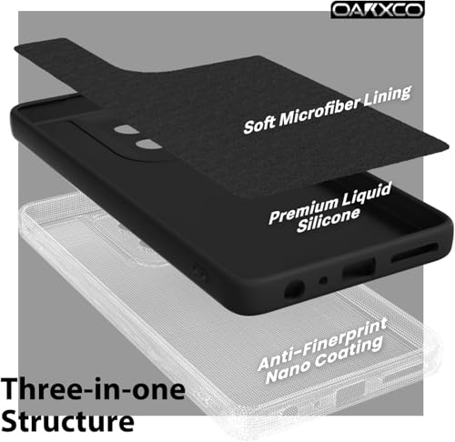 Image of DIZORO Microfiber Candy Case for Motorola Edge 60 Stylus 5G Smooth Touch Cushion Liquid Soft Silicone Gel Rubber Phone Cases Non-Slip Full Body Protective Shockproof Back Cover- OG Black