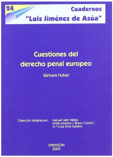 Portada de Cuestiones del Derecho Penal Europeo