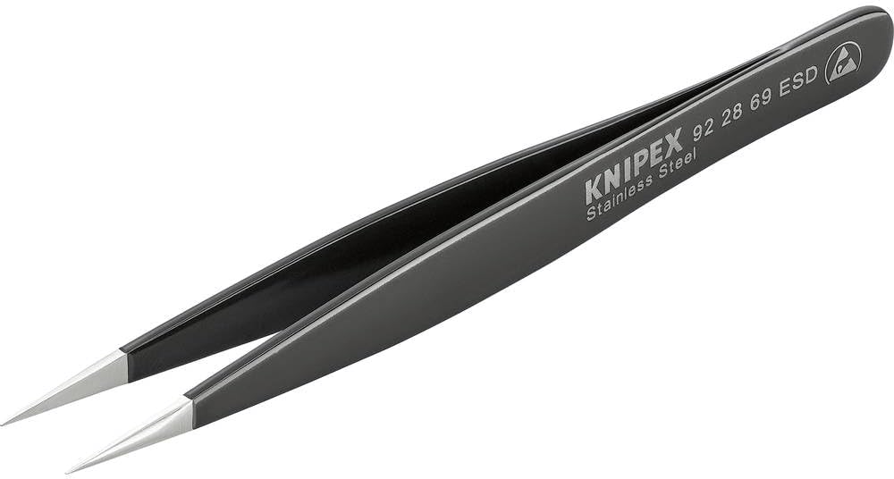 Knipex 92 28 69 ESD Precision Tweezers ESD with strong tip
