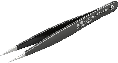 Knipex 92 28 69 Pinzas de precisión ESD ESD con punta fuerte