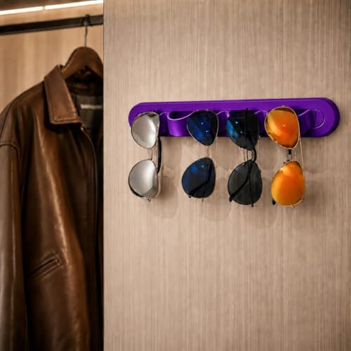 Image of Sunglasses Organizer, Wall Glasses Holder, Acrylic Sunglasses Display, Eyeglass Organizer for Multiple Glasses for Office & Home Decor, Unique Gifts for Husband, Women & Girls