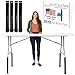 Lift Your Table Folding Table Risers Extenders - Converts Folding Tables To Bar/Demo Height Work Surface, Original Re-positionable Foot, Black