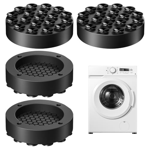 Riisoyu Tappetino Antivibrazione Lavatrice, 4 Pezzi Piedini Antiscivolo Lavatrice Universale Tappeto Vibrazione Lavatrice Materassino Lavatrice per Lavatrici Asciugatrici Mobili Elettrodomestici