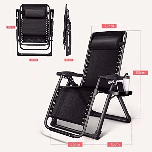 Chaise longue Zero Gravity XL pliable en métal robuste pour jardin