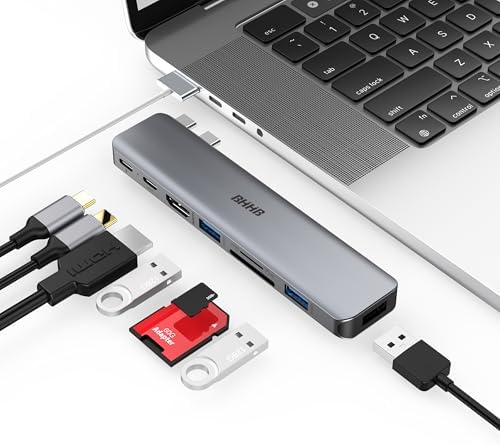 Adaptateur USB C, Hub USB C HDI 4K, USB-C vers HDI et VGA, PD 100W et