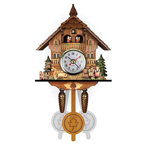 Miniatura 8 de Reloj De Cuco Antiguo De Madera, Casa De Pájaros, Reloj De Pared, Decoración Del Hogar, Reloj De Cuco Colgante, Péndulo Con Campana Oscilante Automática, Decoración Del Hogar