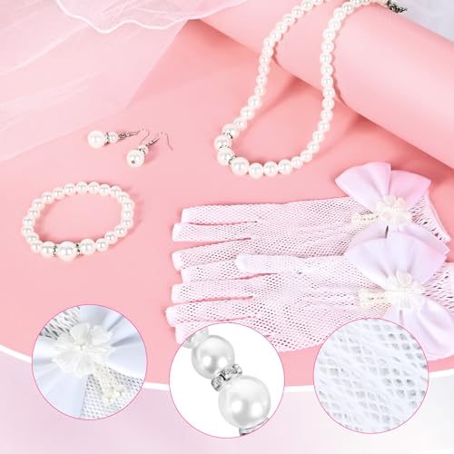 Girls First Communion Gloves White Costume Accessories 5 Piece Set3
