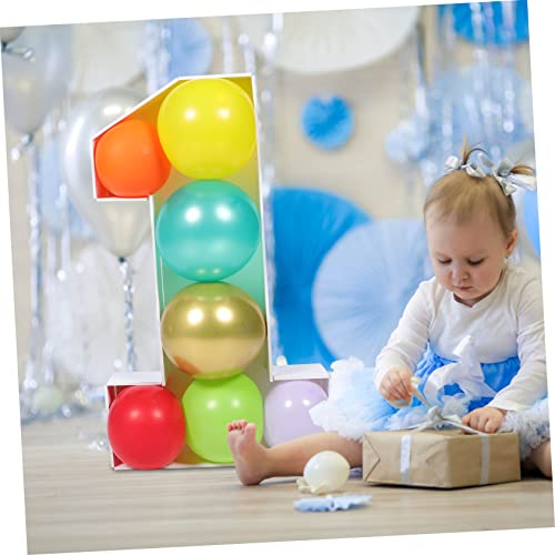 Cadre pour décoration anniversaire numéro 1 structure PS blanc rigide