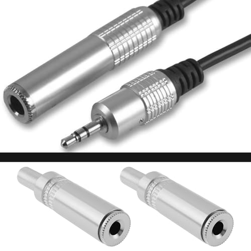 Adaptador de audio estéreo hembra 3.5mm, pack de 6 miniatura 2