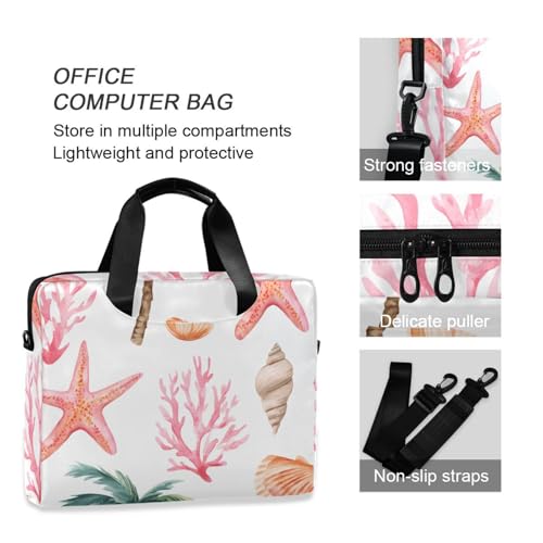 Maletín para portátil con estampado Coral Shells, 13-15.6 pulgadas miniatura 6