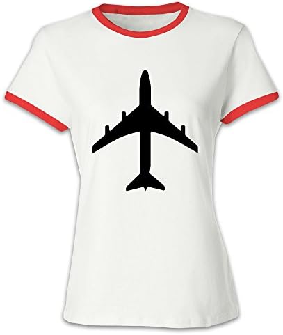 Women's Passenger Jet Plane Like The 747 Or Airbus Baseball T-shirt Red Apparel