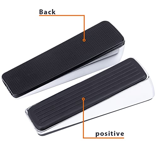 Metal Door Stop, Premium Rubber Heavy Door Stopper, Wedge Stopper, 2Pack, Suitable For Door Clearance Of 0.4In-1.18In (11Mm-30Mm) #TOP3