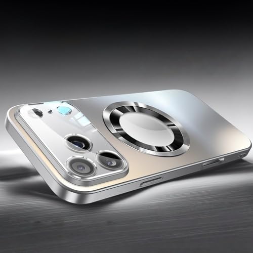 Coque titane iPhone 17 Pro Max argenté avec protège objectif intégré