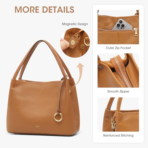 Image of Kattee Leather Purses for Women,Small Crossbody Bags for Women Trendy,Top Handle Handbags Satchel Bag with Adjustable Strap