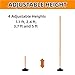 6 Pack Soccer Agility Training Poles, 5 FT Adjustable Speed and Agility Training Equipment for Football/Basketball/ Dog Practice, Bending Poles for Horses with Rubber Bases and Carry Bag (Orange)